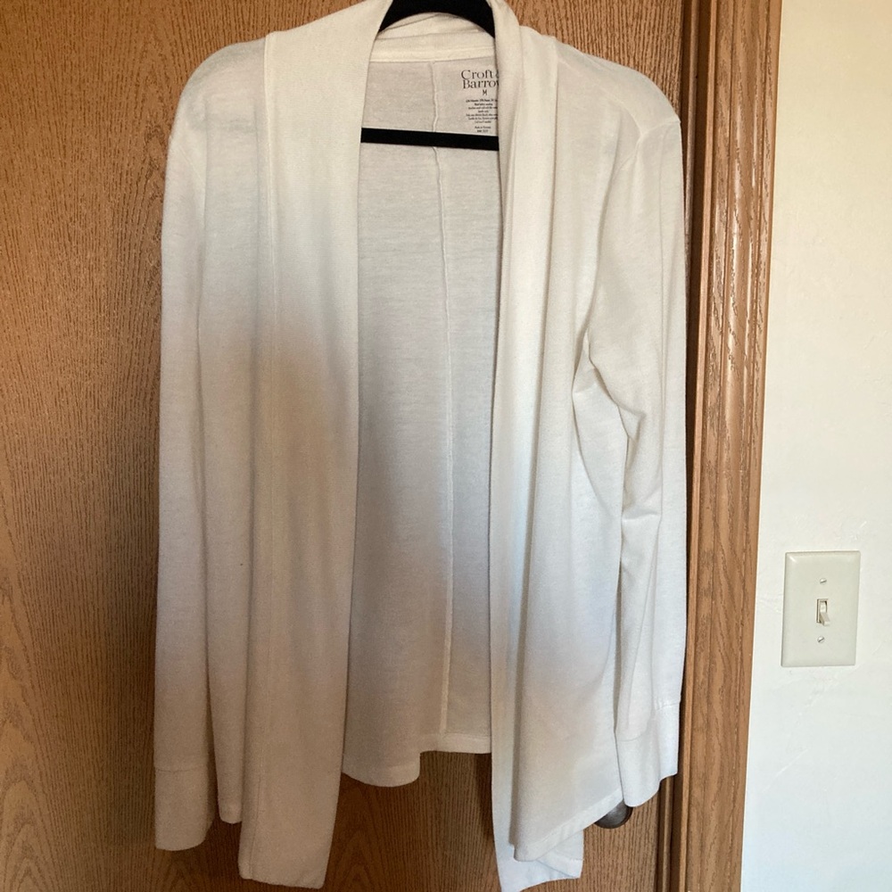 Croft & Barrow Women's Cream Open Front Cardigan
